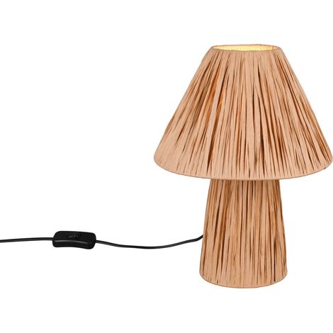 Lampada tavolo boho in carta fungo marrone 2xE14 10W (1/5)