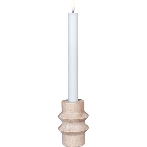 Portacandela in Travertino Naturale — Ø7×10 cm