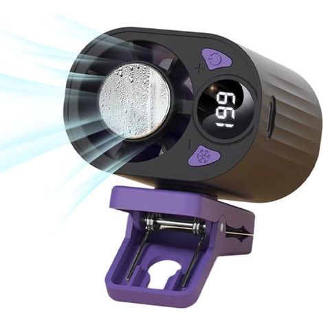 Ventilateur d'été portable, circulateur d'air rechargeable par USB, refroidisseur personnel rotatif à 360 degrés, technologie silencieuse à économie d'énergie pour les voyages, le camping, la plage (1/5)