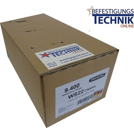 Klammer WS22CNKHA 22mm W5562 für Prebena 4C-WS38 Senco P PS15XP Tjep TW-16/38 Hitachi 5024 KL-56 9,4"-"EN12958