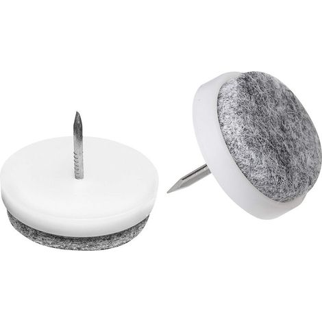 Filz- und Kunststoff-Möbelfüße, verstärkt, geräuscharm, feuchtigkeitsbeständig, rutschfest, Erhöhungspads für Küchenschränke, Tische, Stühle, Sofas, 20 mm, weiß, 20er-Packung (1/5)