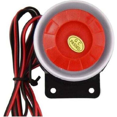 12V 120dB Mini Wired Siren for Alarm System Security Accessories, Home Security Alarm System Siren, Anti-Theft Horn Buzzer, High Alarm Anti-Theft