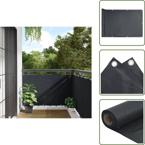 Paravento impermeabile - vidaXL Paravento da Balcone Antracite 90x300 cm in Tessuto Oxford - Paravento da terrazzo