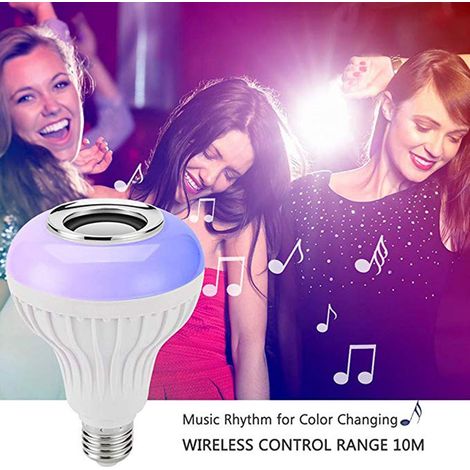 Ampoule musicale Bluetooth télécommandée, ampoule LED intelligente, ampoule musicale WiFi sept couleurs, éclairage de scène (1/5)
