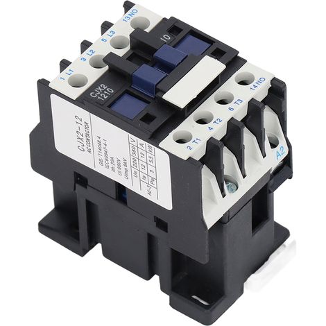 Contacteur modulaire CJX2-1210 220V AC 12A – Commande industrielle pour moteur, bobine 220 volts, 3 pôles, usage professionnel, équipement électrique fiable. (1/5)