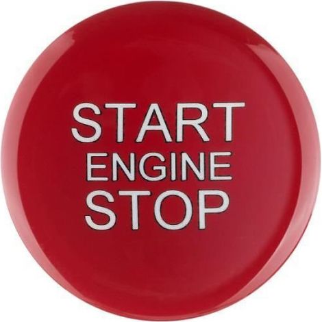 Décoration intérieure,Couvercle ABS de démarrage et arrêt du moteur de voiture,pour Alfa Romeo Giulia Stelvio 2017 – - Rouge[C6757]