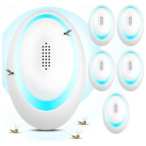 6 x Répulsif ultrason anti-insectes et rongeurs 100㎡ double fréquence sans produit chimique (1/5)