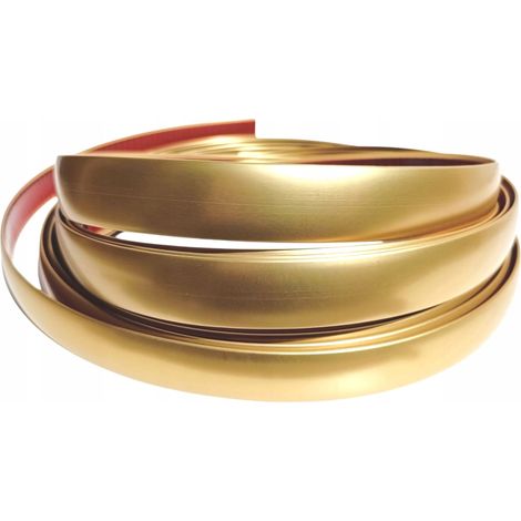Mattes Goldband 17 mm, dekoratives, flexibles Goldband, selbstklebend, 5 Meter (1/5)