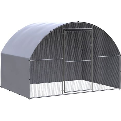 Outdoor-Hühnerstall 3x2x2 m Verzinkter Stahl