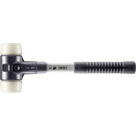 HALDER SIMPLEX Schonhammer Ø 60 mm Nylon mit verstärkem Tempergussgehäuse und Fiberglasstiel (1/5)