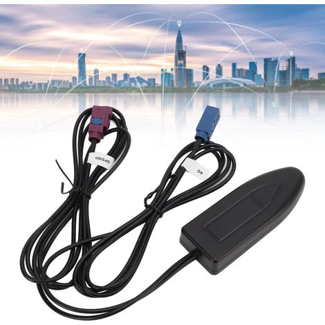 Antenne GPS 4G double usage GPS-JG-008-1 pour le positionnement et la navigation de véhicules, étanche pour une utilisation extérieure, gain élevé, interface FAKRA-C/D bleue (1/5)