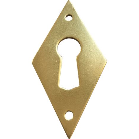 Plaque pour porte en laiton poli – Dimensions 49mm x 25mm – Sens : Porte – Vendu à l'unité – Fosun