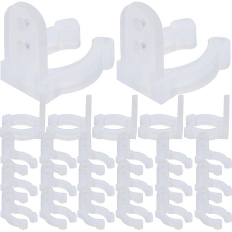 30 Clips Ronds en Plastique pour Fixation Facile de Guirlandes Lumineuses Néon, Légers et Pratiques pour Éclairage Extérieur, Pack de 30 Pièces (1/5)