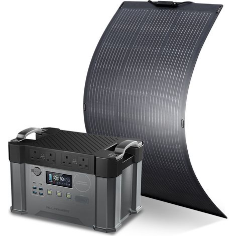 ALLPOWERS S2000 Pro MPPT Solar Generator with 1 100W Flexible Solar Panels, 2400W 1500wh Portable Power Station, Solar Mobile Battery Pack for Outdoor RV Camping, Home Emergency, Travel (1/5)