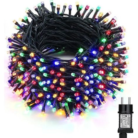 Guirlande LED Extérieur 50m Multicolore 500 Lumière avec Prise, Déco Noël Mariage Fête Jardin Maison (1/5)