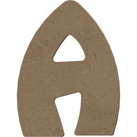 Lettre majuscule A en bois MDF à décorer - 8 cm (1/4)