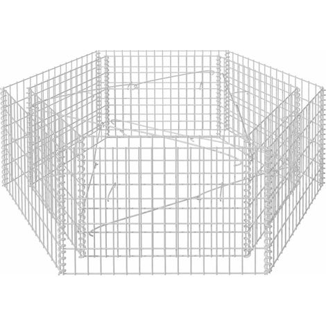 Maison Exclusive - Sechseckiges Gabionen-Hochbeet 160×140×50 cm