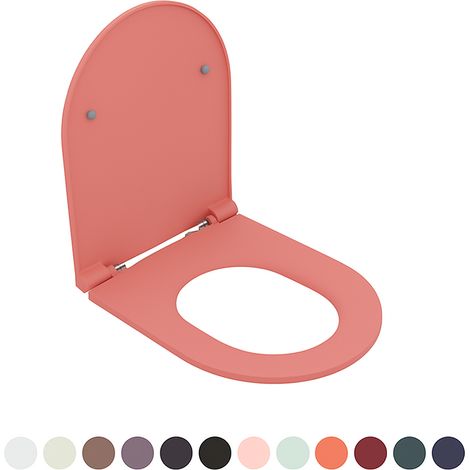 SEDILE WC SOFT CLOSE INFINITY PER FILOMURO Salmone Opaco coprivaso copriwater NYMO