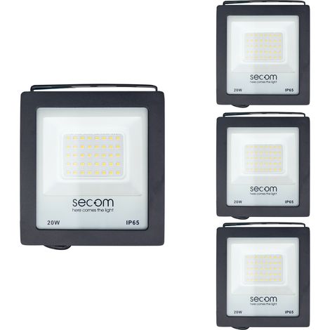 Confezione da 4 proiettori LED Tenko Eco 20 W, 2000 lm, IP65, 14.