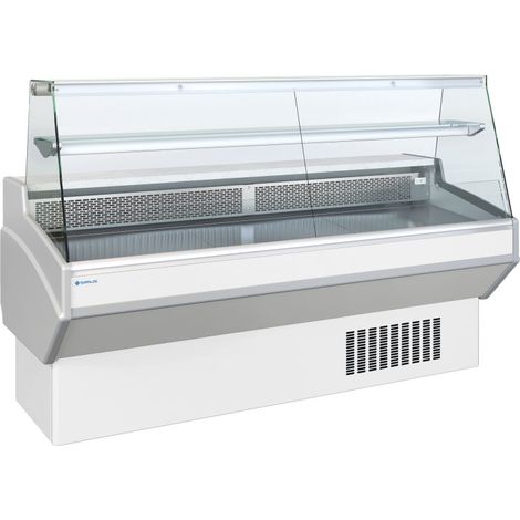 Comptoir d'exposition - vitrage droit - 1290 mm - froid ventilé - AFI COLLIN-LUCY (1/2)