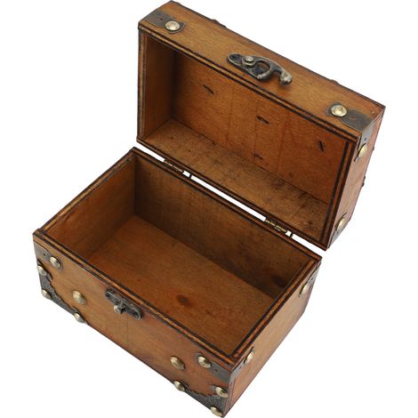 Vintage Schmuckaufbewahrungsbox, multifunktional, braun, aus MDF, Schmuckorganizer, Vintage-Box (1/5)
