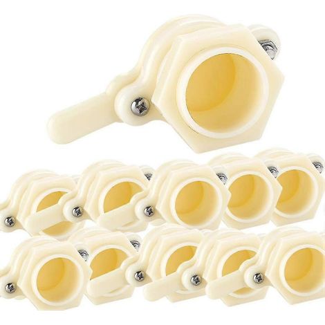 Lot de 10 vannes en nylon renforcé pour l'extraction du miel, avec écrous papillon, idéal pour une utilisation dans des seaux et certains extracteurs de miel. - AquaForge (1/4)
