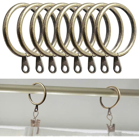 Lot de 50 anneaux de rideaux métalliques 38 mm (laiton) (1/5)