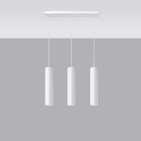 Lagos 3 GU10 lampe suspendue Sollux SL.0325 blanche (1/10)