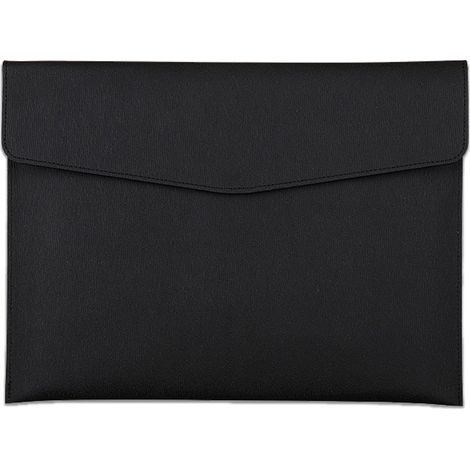 Chemise de classement, pochette A4 en cuir PU imperméable, organisateur de dossiers, fermeture magnétique, noir (1/5)