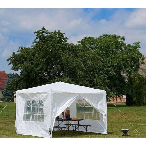 Chapiteau Ou Tonnelle 3 x 3 M, Blanche, Avec Fenêtres Et Pieds à Ancrer. (1/5)