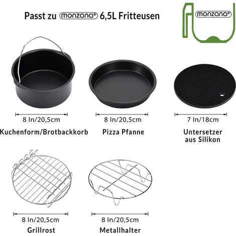Set di accessori per friggitrice ad aria 9 pezzi adatto per friggitrici da 65 l 223009685 (1/5)