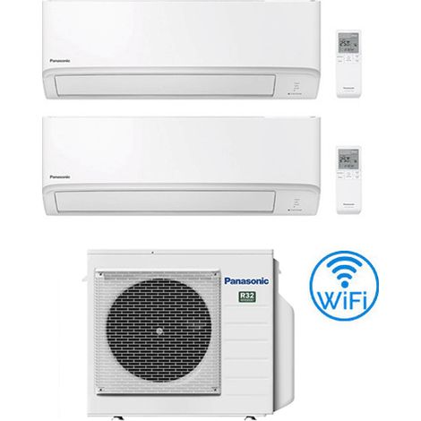 Panasonic TZ-Serie Wifi R32 Dual Split Inverter-Klimaanlage 12000 + 12000 BTU mit E.U. CU-3Z68TBE Klasse A++/A+