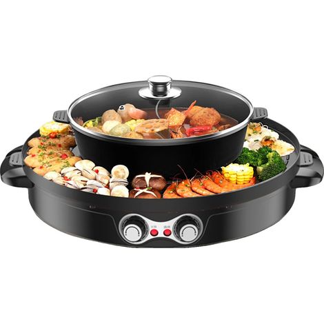 Cocotte Électrique, 220V, 2200W, 44cm de Diamètre, Revêtement Antiadhésif, Design de Table (1/5)