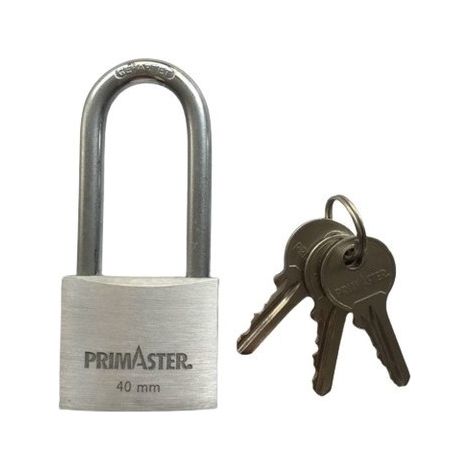 Primaster Vorhängeschloss Aluminium 89 mm mit hohem Bügel Vorhängeschlösser