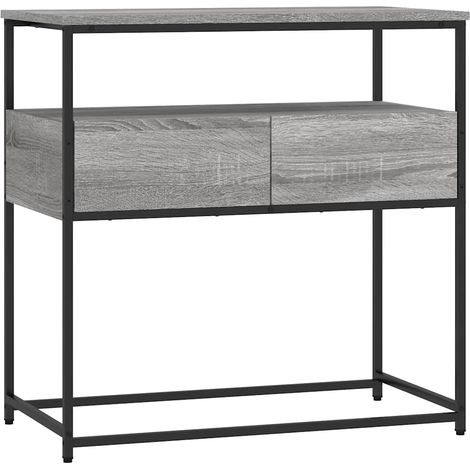 Table console,Table d'appoint,Bout de canapé,Meuble d'entrée sonoma gris 75x40x75 cm bois d'ingénierie