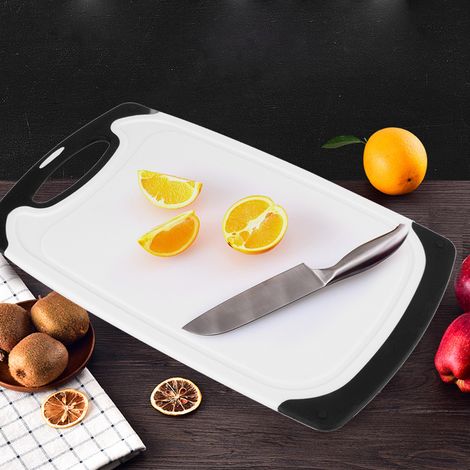 3-teiliges Set strapazierfähiger, rutschfester Schneidebretter für Obst und Gemüse für den Gebrauch in der heimischen Küche (Schwarz) (1/5)