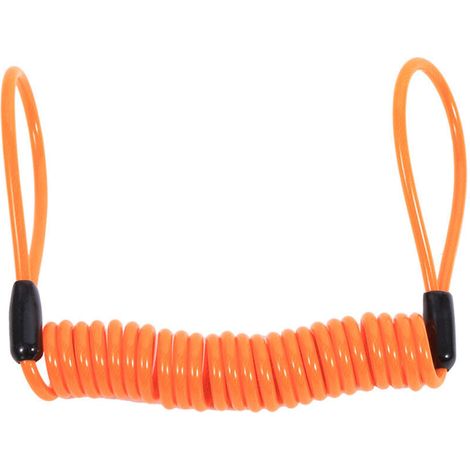 Alarme antivol pour moto, antivol de disque, câble spiralé orange
