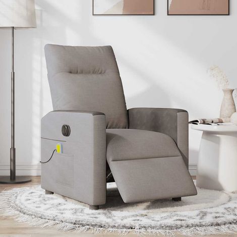 Maison Exclusive - Massagesessel Elektrisch Taupe Stoff
