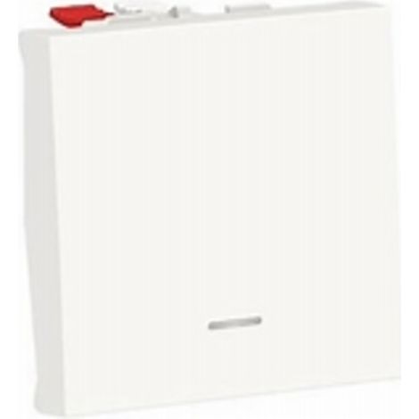 Interrupteur va et vient + voyant 10A - aluminium - Unica - Schneider