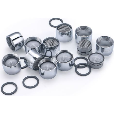 Noyon & Thiebault – Aérateur standard femelle F22x100 – Laiton chromé résistant à la corrosion – Jet régulier et anti-éclaboussures – Installation sans outil