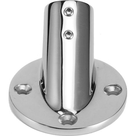 Round Handrail Chandelier Base, 30 Degree Mirror Polished Stainless Steel Marine Fitting for Boats, 1 Unit (1/5)