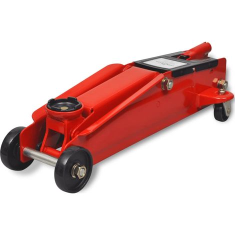 Cric de plancher hydraulique à profile bas 3 tonnes Rouge (1/5)