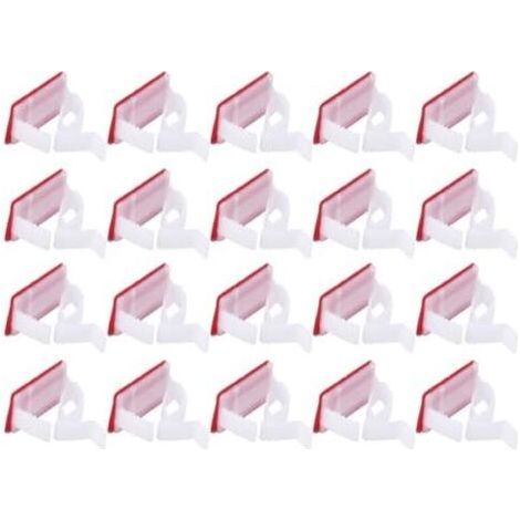 de Câble en Plastique Blanc Auto-adhésifs 100 Clips pour Organiser Câbles Réglables et Faciles à Clipser Bureau -