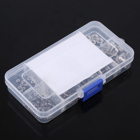 Kit d'assortiment de 160 vis et écrous à tête cylindrique en acier inoxydable SS304 (M2, M2.5, M3, M4, M5).