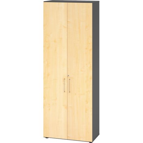 bümö smart Aktenschrank - 6 Ordnerhöhen   Graphit/Ahorn (1/5)
