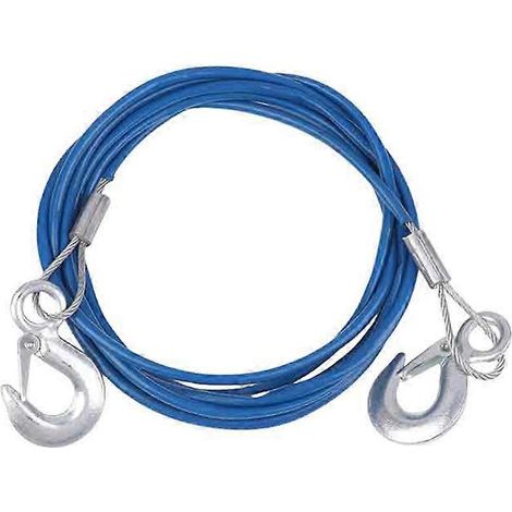 Câble de remorquage pour voiture, câble en acier, corde de traction pour remorque avec crochets, outil d'urgence pour voiture B (1/5)