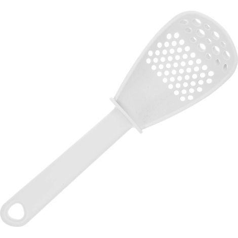 Broyeur en plastique, passoire multifonction, cuillère à broyer, écumoire.-22.50X6.50X4.00CM-White (1/4)