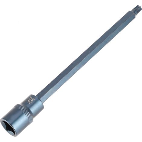 Jeu de douilles Torx T45 en acier allié S2 bleui, précision élevée, anti-rouille, outils à main pour boulons, embouts étoilés robustes. (1/5)