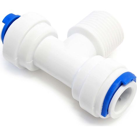 Naturewater Jaco T Fitting für Schlauch Naturewater Jaco-T-Fitting 2x 10 mm, 12,91 mm (1/4") Außengewinde Anschlüssen für Trinkwasser Ultrafiltration Mikrofilter Umkehrosmose