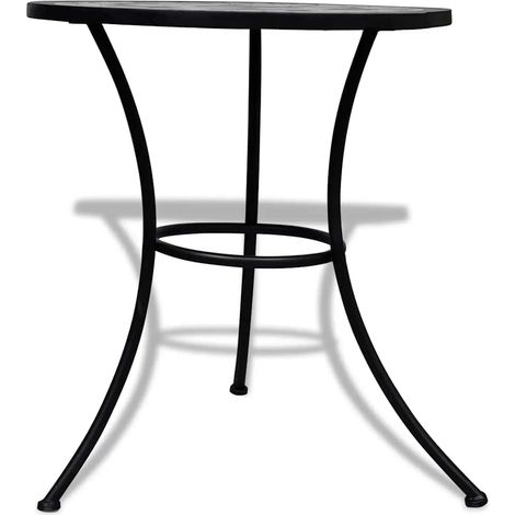 Maison Exclusive - Bistrotisch Schwarz und Weiß 60 cm Mosaik (1/5)